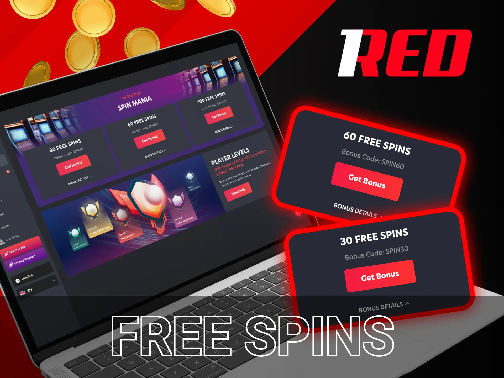 Spin the reel for free on the 11Red Casino.